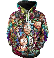 men Hoody sweatshirt Rick and Morty 3D hoodies Pullovers
