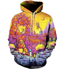 men Hoody sweatshirt Rick and Morty 3D hoodies Pullovers