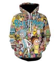men Hoody sweatshirt Rick and Morty 3D hoodies Pullovers
