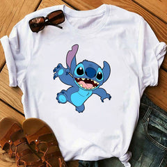 Tshirts Lovely Cartoon Female Printed Casual T Shirt Cute  Casual Tops