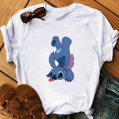 Tshirts Lovely Cartoon Female Printed Casual T Shirt Cute  Casual Tops