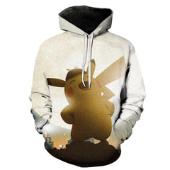 cartoon Pokemon Let' Go Pikachu  3D  Hoodies sweatshirts Men and Women thin