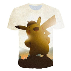 cartoon Pokemon Let' Go Pikachu  3D  Hoodies sweatshirts Men and Women thin