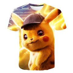cartoon Pokemon Let' Go Pikachu  3D  Hoodies sweatshirts Men and Women thin