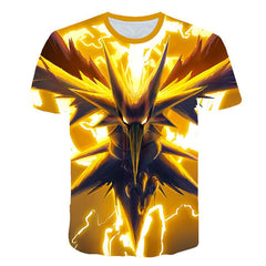 cartoon Pokemon Let' Go Pikachu  3D  Hoodies sweatshirts Men and Women thin