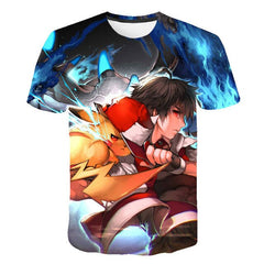 cartoon Pokemon Let' Go Pikachu  3D  Hoodies sweatshirts Men and Women thin