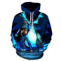 cartoon Pokemon Let' Go Pikachu  3D  Hoodies sweatshirts Men and Women thin