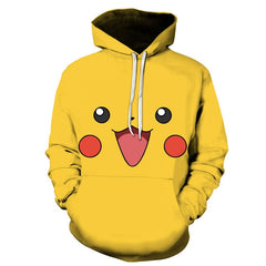 cartoon Pokemon Let' Go Pikachu  3D  Hoodies sweatshirts Men and Women thin