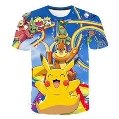 cartoon Pokemon Let' Go Pikachu  3D  Hoodies sweatshirts Men and Women thin
