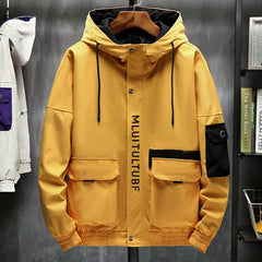 High quality jackets men autumn winter loose fashion hip hop big pockets