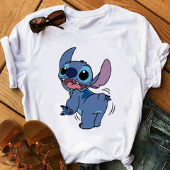 Tshirts Lovely Cartoon Female Printed Casual T Shirt Cute Casual Tops