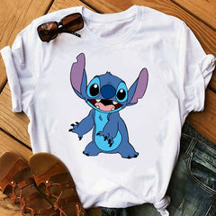 Tshirts Lovely Cartoon Female Printed Casual T Shirt Cute Casual Tops