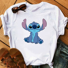 Tshirts Lovely Cartoon Female Printed Casual T Shirt Cute Casual Tops