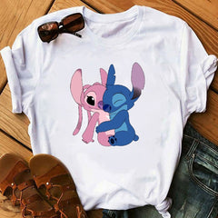 Tshirts Lovely Cartoon Female Printed Casual T Shirt Cute Casual Tops