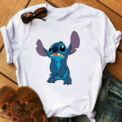 Tshirts Lovely Cartoon Female Printed Casual T Shirt Cute Casual Tops