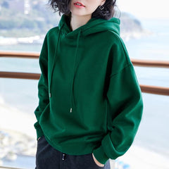New Plus velvet Basic Hoodies For Women Leisure Female winter Solid Colour Casual SweatshirtHip Pop Tops