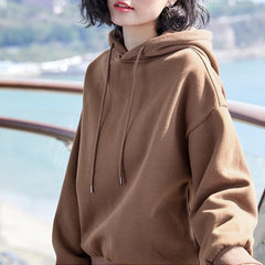New Plus velvet Basic Hoodies For Women Leisure Female winter Solid Colour Casual SweatshirtHip Pop Tops