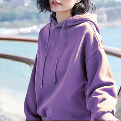 New Plus velvet Basic Hoodies For Women Leisure Female winter Solid Colour Casual SweatshirtHip Pop Tops