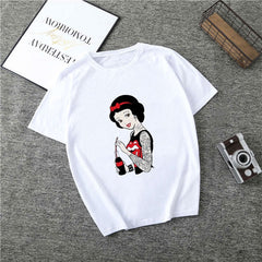 T Shirt Women Princess Print Vogue Harajuku Aesthetic T Shirt Plus Size T-shirt Camiseta Mujer