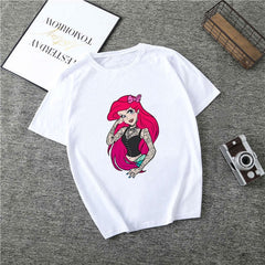 T Shirt Women Princess Print Vogue Harajuku Aesthetic T Shirt Plus Size T-shirt Camiseta Mujer