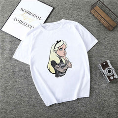 T Shirt Women Princess Print Vogue Harajuku Aesthetic T Shirt Plus Size T-shirt Camiseta Mujer