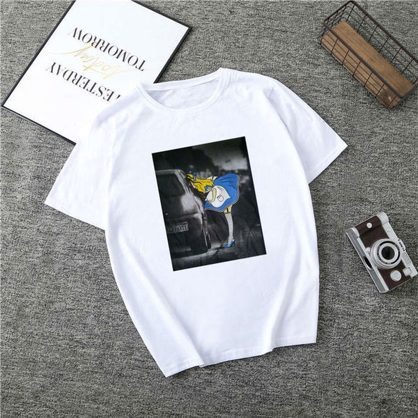 T Shirt Women Princess Print Vogue Harajuku Aesthetic T Shirt Plus Size T-shirt Camiseta Mujer