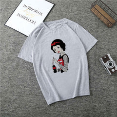 T Shirt Women Princess Print Vogue Harajuku Aesthetic T Shirt Plus Size T-shirt Camiseta Mujer