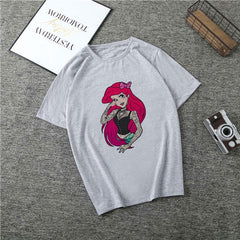 T Shirt Women Princess Print Vogue Harajuku Aesthetic T Shirt Plus Size T-shirt Camiseta Mujer