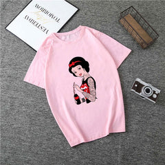 T Shirt Women Princess Print Vogue Harajuku Aesthetic T Shirt Plus Size T-shirt Camiseta Mujer