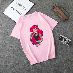 T Shirt Women Princess Print Vogue Harajuku Aesthetic T Shirt Plus Size T-shirt Camiseta Mujer