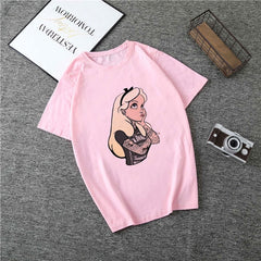 T Shirt Women Princess Print Vogue Harajuku Aesthetic T Shirt Plus Size T-shirt Camiseta Mujer