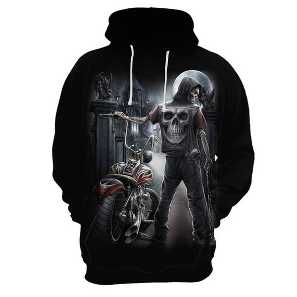 Man hoodie Sweatshirts autumn 3D Skull New quality men's hip hop