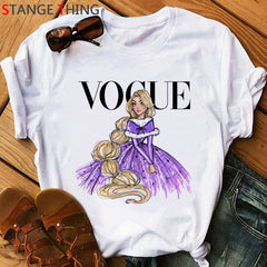 Princess Harajuku Funny Cartoon T Shirt Women Ullzang Vogue Cute