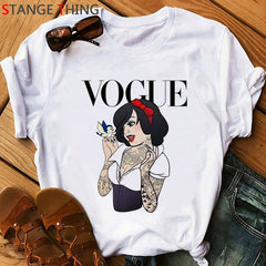 Princess Harajuku Funny Cartoon T Shirt Women Ullzang Vogue Cute