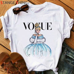 Princess Harajuku Funny Cartoon T Shirt Women Ullzang Vogue Cute