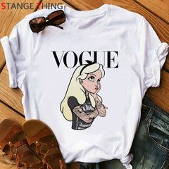 Princess Harajuku Funny Cartoon T Shirt Women Ullzang Vogue Cute