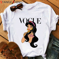 Princess Harajuku Funny Cartoon T Shirt Women Ullzang Vogue Cute