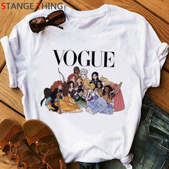 Princess Harajuku Funny Cartoon T Shirt Women Ullzang Vogue Cute