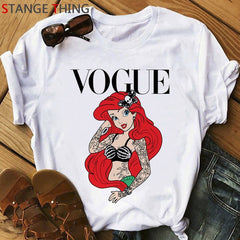 Princess Harajuku Funny Cartoon T Shirt Women Ullzang Vogue Cute