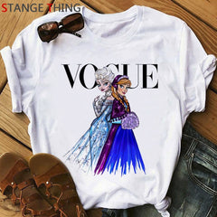 Princess Harajuku Funny Cartoon T Shirt Women Ullzang Vogue Cute