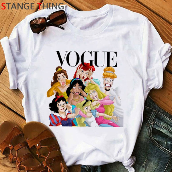 Princess Harajuku Funny Cartoon T Shirt Women Ullzang Vogue Cute