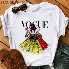 Princess Harajuku Funny Cartoon T Shirt Women Ullzang Vogue Cute
