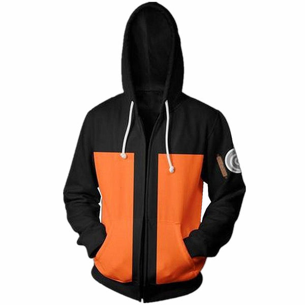 Fasion Anime Zipper Hoodies Men Women Cosplay Naruto 3D Hoody\