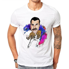 Men's Freddie Mercury The Queen T-Shirt Mens t-shirts Hip Hop Rock Hipster T Shirt Casual Tshirts Harajuku Top Tees