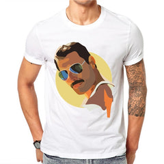 Men's Freddie Mercury The Queen T-Shirt Mens t-shirts Hip Hop Rock Hipster T Shirt Casual Tshirts Harajuku Top Tees