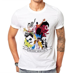 Men's Freddie Mercury The Queen T-Shirt Mens t-shirts Hip Hop Rock Hipster T Shirt Casual Tshirts Harajuku Top Tees