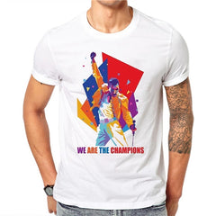 Men's Freddie Mercury The Queen T-Shirt Mens t-shirts Hip Hop Rock Hipster T Shirt Casual Tshirts Harajuku Top Tees