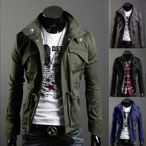 Jacket Men Spring Autumn Cotton Windbreaker Pilot Coat