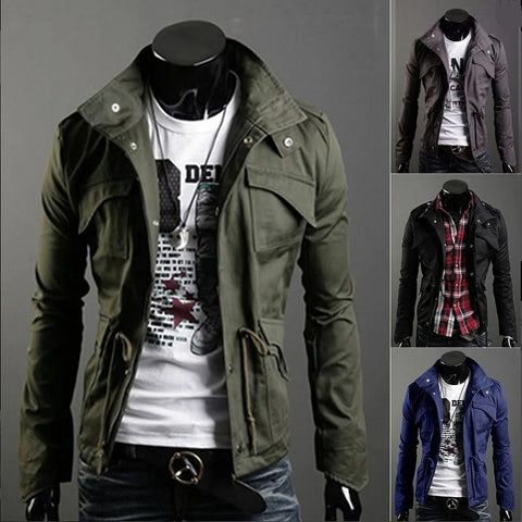 Jacket Men Spring Autumn Cotton Windbreaker Pilot Coat