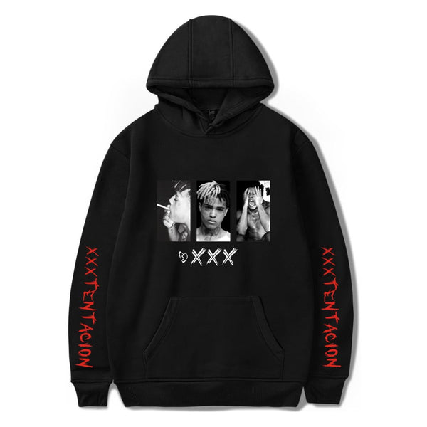Hoodies Men Belt Pullover Front Pocket Streetwear Cotton